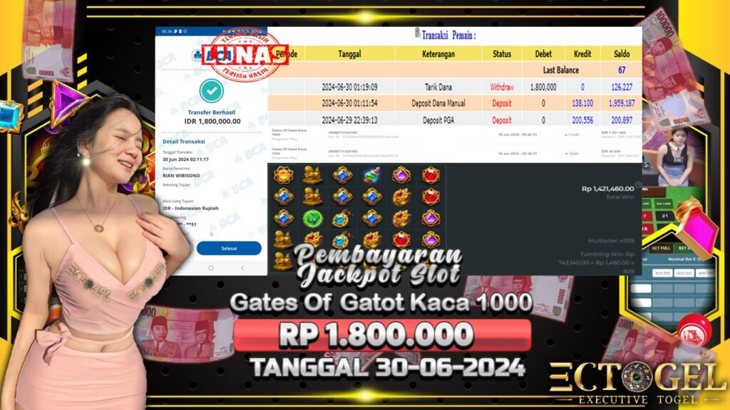 BUKTI JACKPOT SLOT GATES OF GATOT KACA 1000 TERPERCAYA DI INDONESIA TGL 30-06-2024