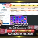 BUKTI JACKPOT SLOT SWEET BONANZA 1000 TERPERCAYA DI INDONESIA TGL 24-06-2024