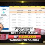 BUKTI JACKPOT LIVE ROULETTE MACAO TERPERCAYA DI INDONESIA TGL 30-06-2024