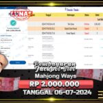 BUKTI JACKPOT SLOT MAHJONG WAYS  TERPERCAYA DI INDONESIA TGL 06-07-2024